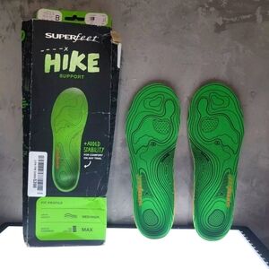 Superfeet Hike Support Insoles Size B Mens 2.5-4 / Womens 4.5-6
